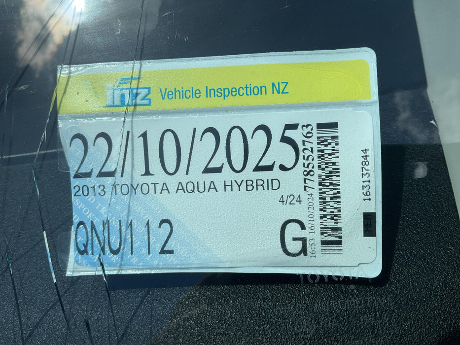 2013 Toyota Aqua Hybrid NHP10 5891 - Used parts for sale