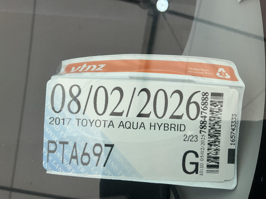 2017 Toyota Aqua Hybrid NHP10 6180 - Used parts for sale
