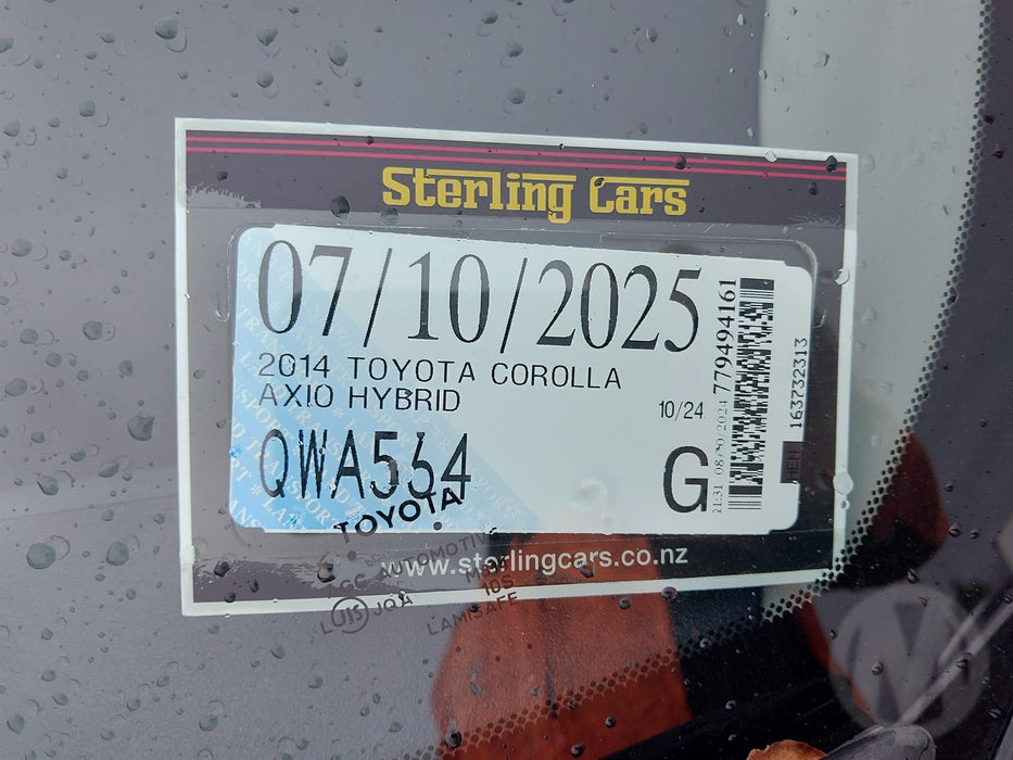 2014 Toyota Corolla AXIO HYBRID  5808 - Used parts for sale