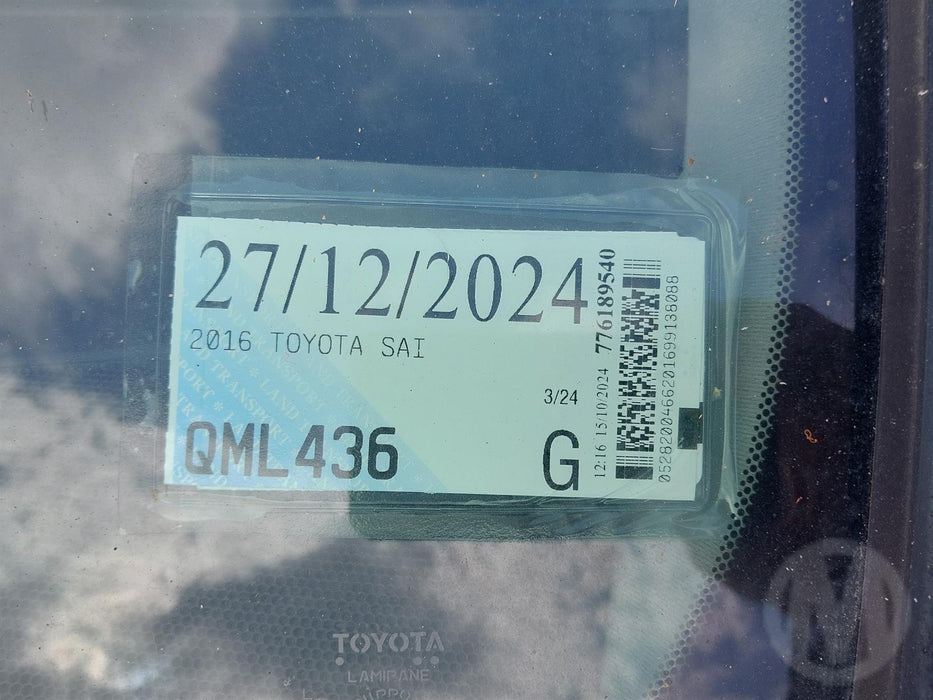 2016 Toyota Sai Hybrid AZK10 6050 - Used parts for sale