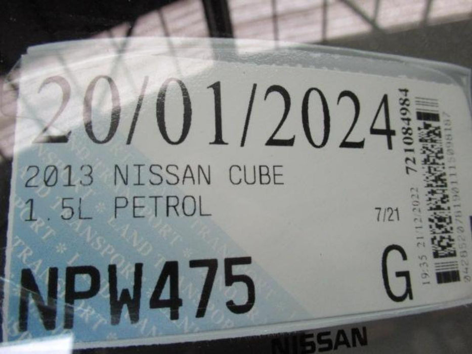 2013, Nissan, Cube, 1.5L PETROL, Z12-268901