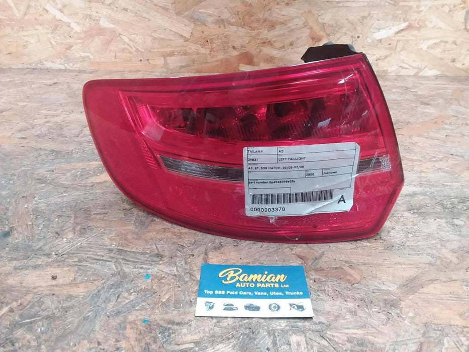 Audi A3 A3  Left Taillight