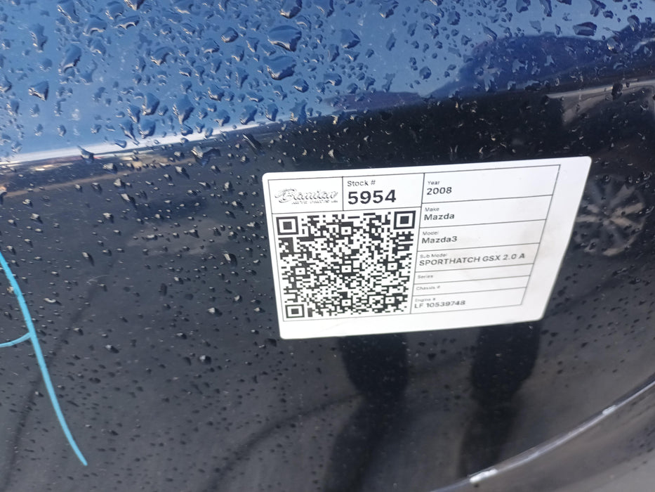 2008 Mazda Axela BK    5954 - Used parts for sale