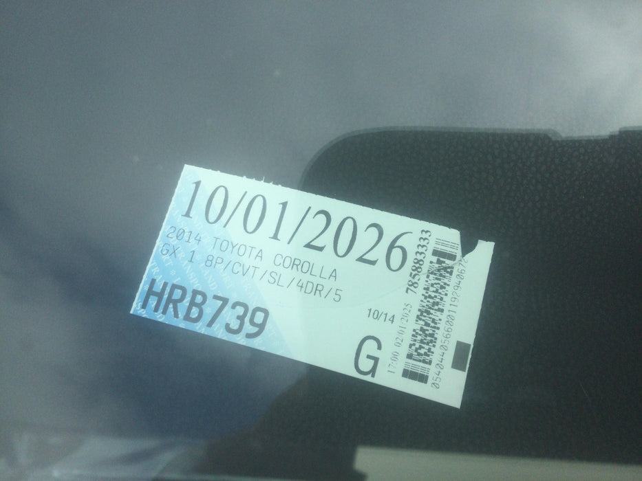 2014 Toyota Corolla GX 1.8P/CVT/SL/4DR/5  5911 - Used parts for sale