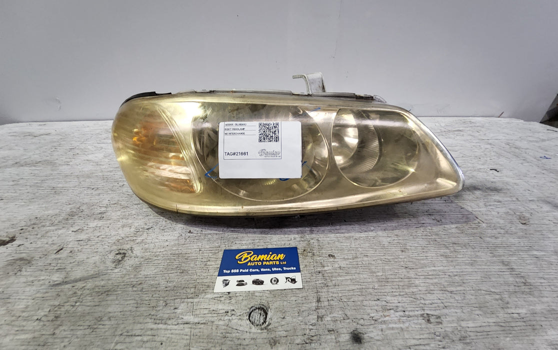 2005, Nissan, Bluebird, Right Headlamp