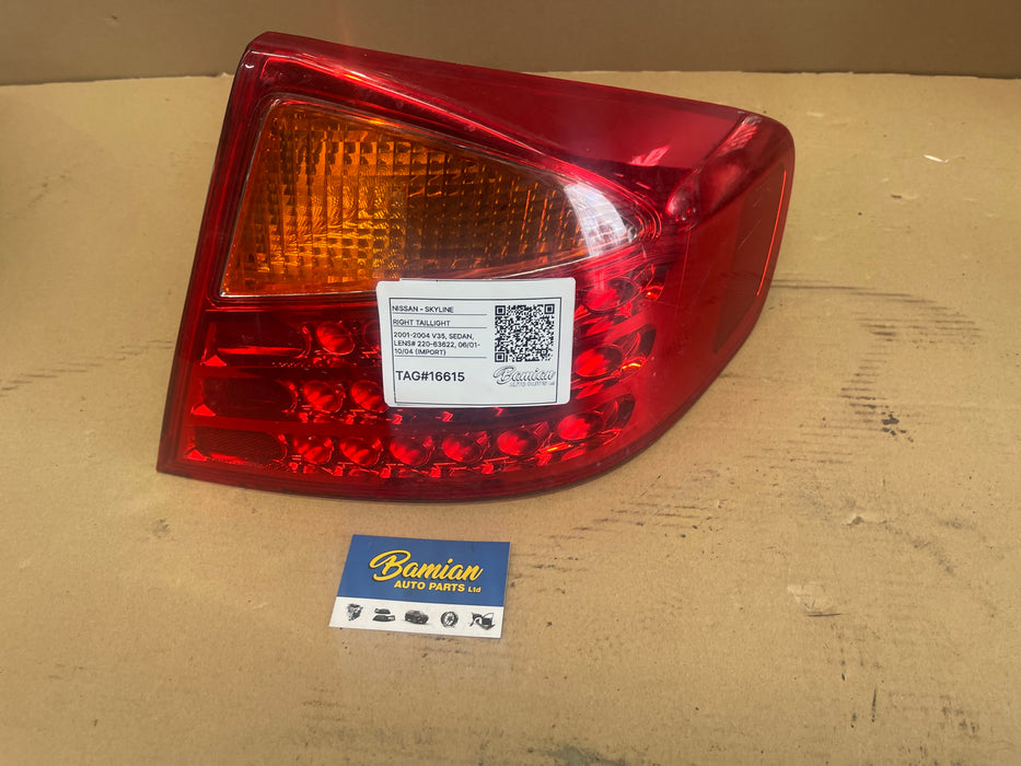 2004, Nissan, Skyline, Right Taillight