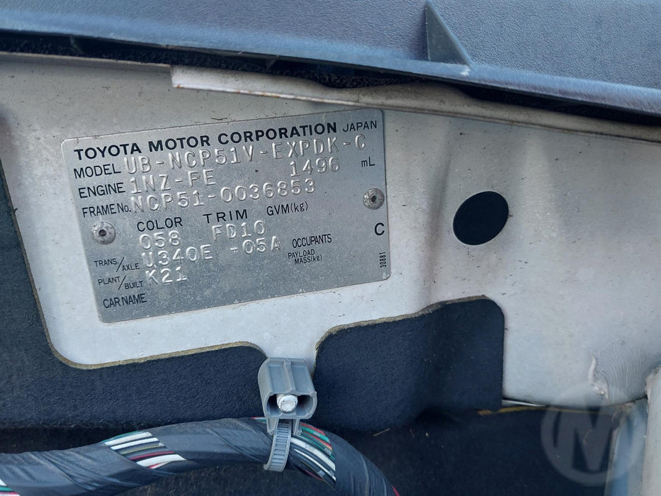 2003 Toyota Probox   5586 - Used parts for sale