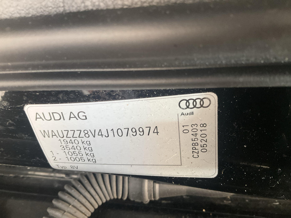 2018 Audi A3   5341 - Used parts for sale