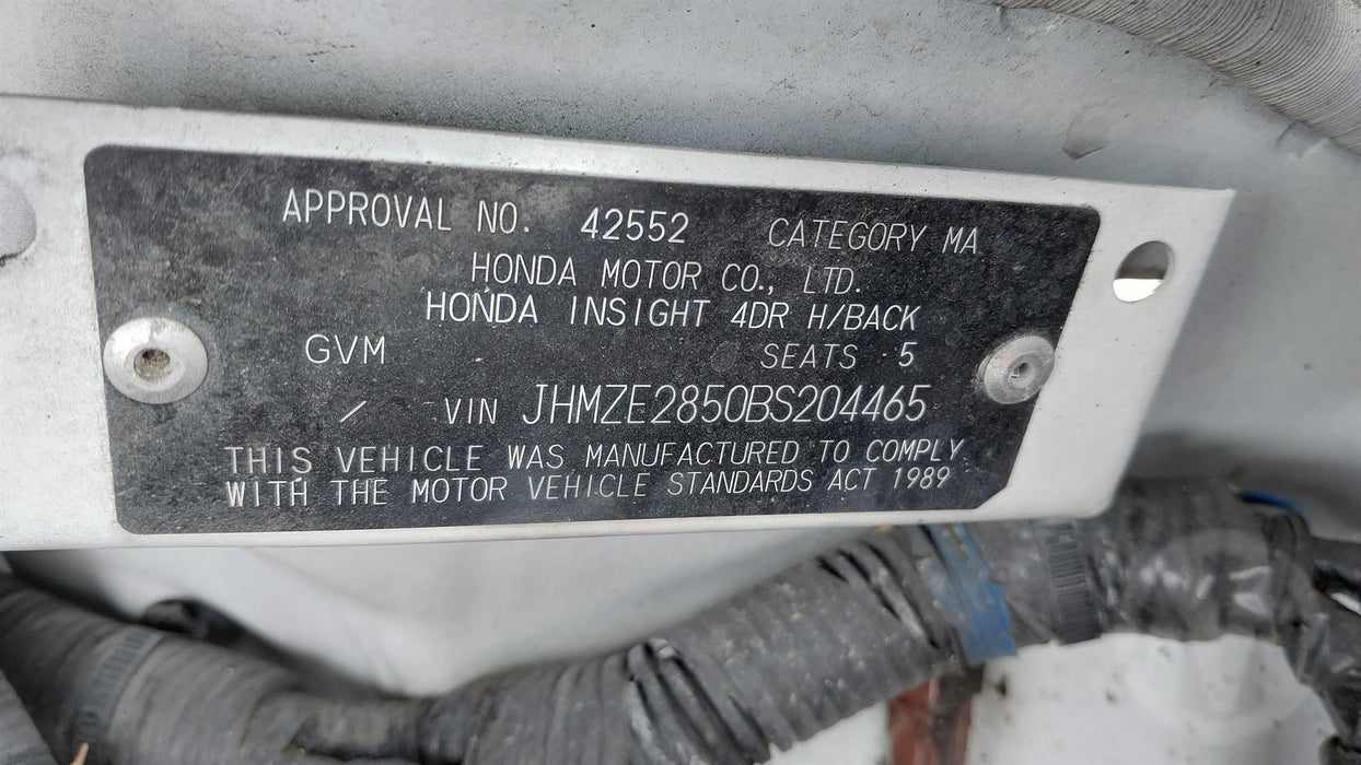 2011 Honda Insight Hybrid II ZE 5657 - Used parts for sale