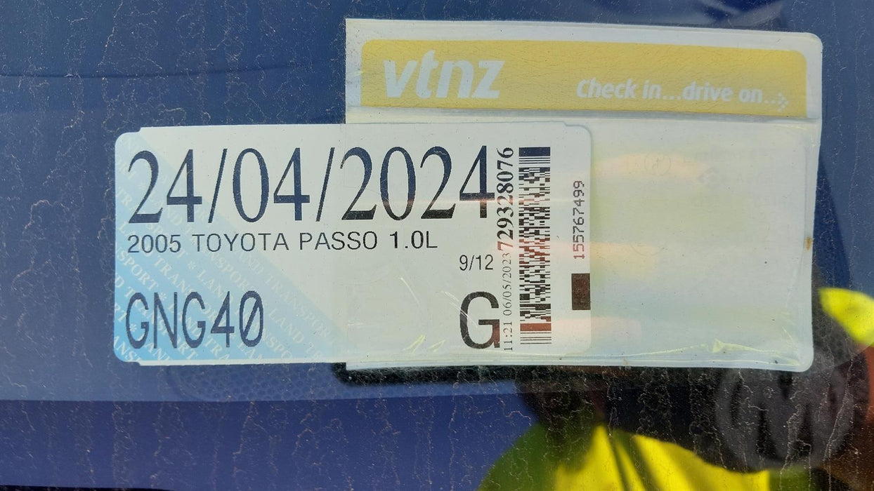 2005, Toyota, Passo, 1.0L, KGC10-0071346