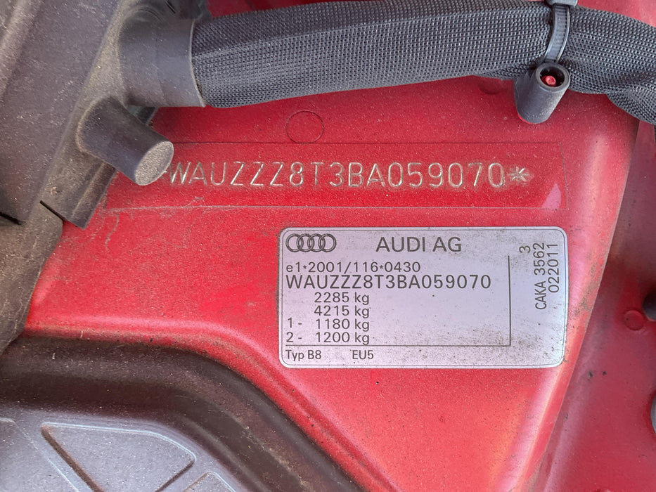 2011 Audi S5 Sportback Quattro 8T 6040 - Used parts for sale