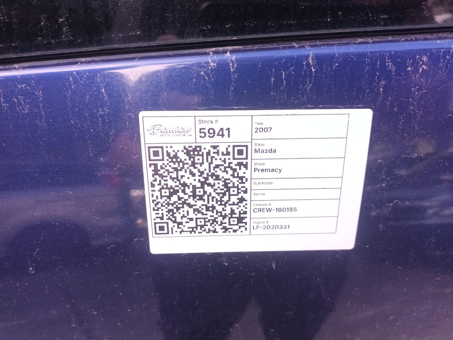 2007 Mazda Premacy   5941 - Used parts for sale