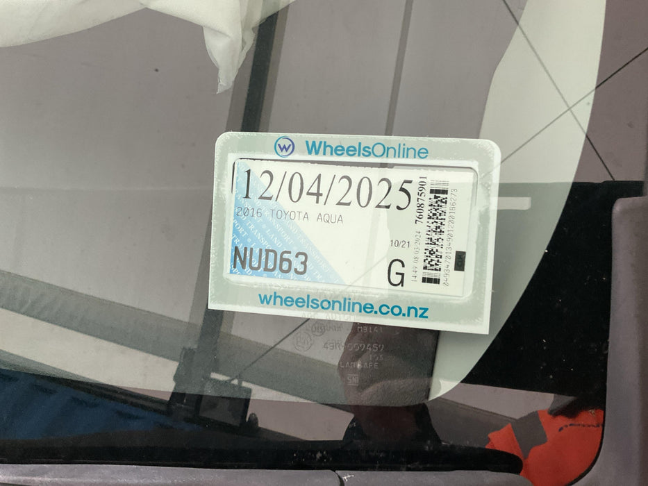 2016 Toyota Aqua   5763 - Used parts for sale