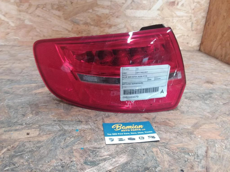 Audi A3 A3  Left Taillight