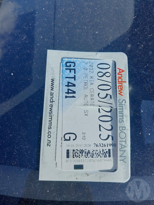 2012 Kia Cerato 2.0 PETROL AUTO SX  5393 - Used parts for sale