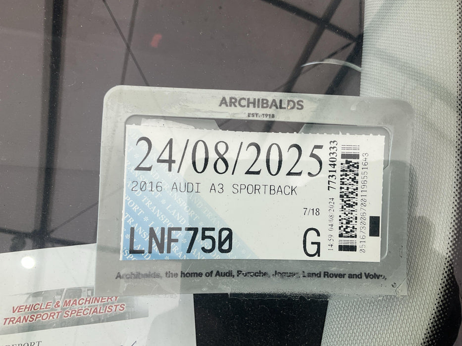2016 Audi A3 Sportback 8V 6026 - Used parts for sale