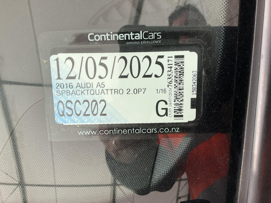 2016 Audi A5 SPBACKTQUATTRO 2.0P7  5319 - Used parts for sale