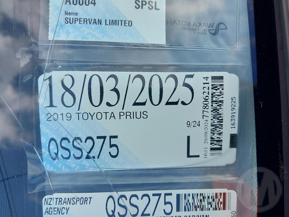 2019 Toyota Prius Hybrid W50 6087 - Used parts for sale