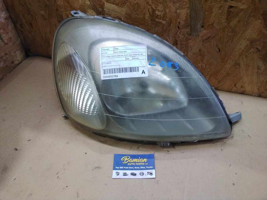 2005, Toyota, Yaris, Vitz XP90, Right Headlamp