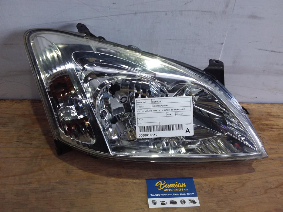 Toyota, Corolla, Runx, Right Headlamp