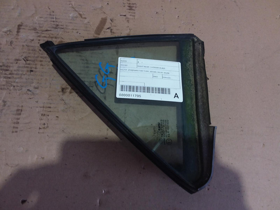 Mazda, 6, Right Rear Quarter Door Glass