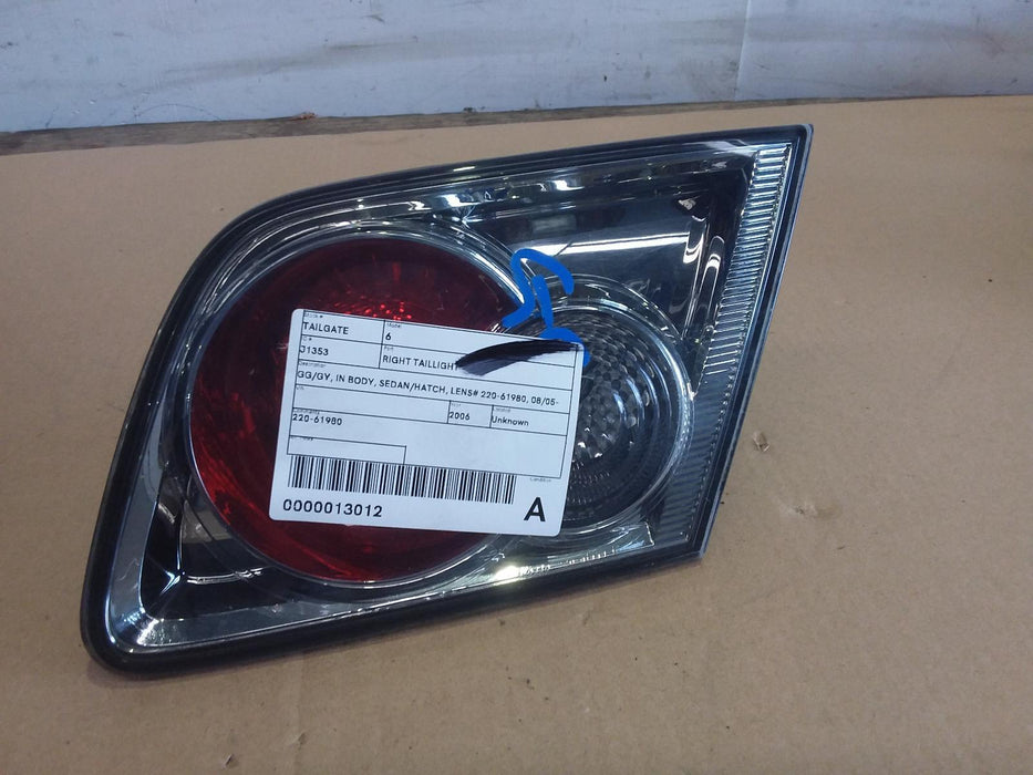 Mazda, 6, Right Taillight