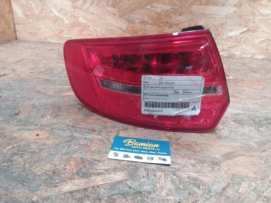 Audi, A3, Left Taillight